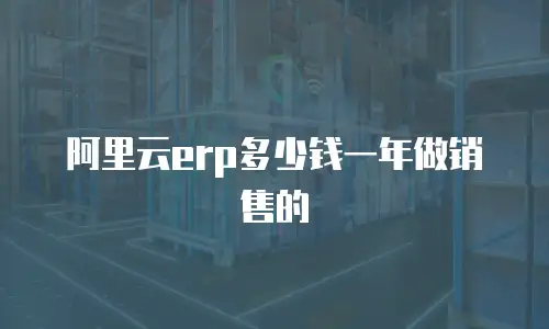 阿里云erp多少钱一年做销售的