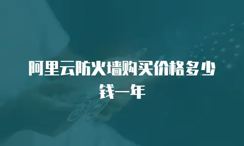 阿里云防火墙购买价格多少钱一年