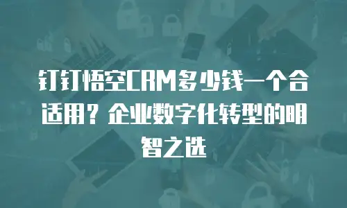 钉钉悟空CRM多少钱一个合适用？企业数字化转型的明智之选