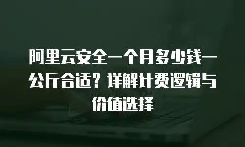 阿里云安全一个月多少钱一公斤合适？详解计费逻辑与价值选择