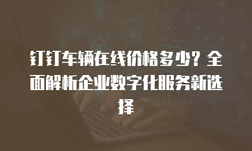 钉钉车辆在线价格多少？全面解析企业数字化服务新选择