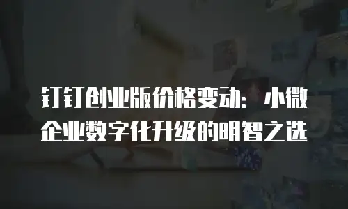 钉钉创业版价格变动：小微企业数字化升级的明智之选