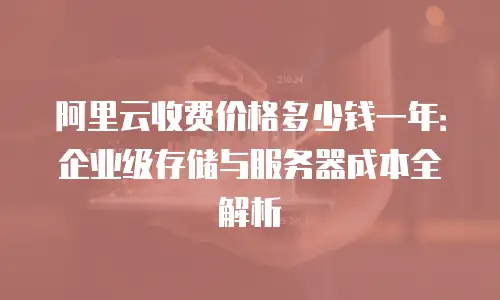 阿里云收费价格多少钱一年：企业级存储与服务器成本全解析