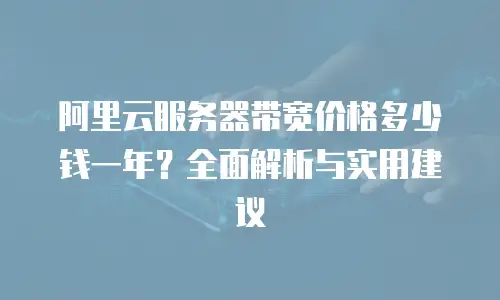阿里云服务器带宽价格多少钱一年？全面解析与实用建议