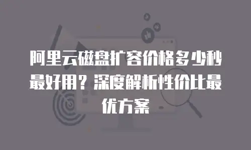 阿里云磁盘扩容价格多少秒最好用？深度解析性价比最优方案