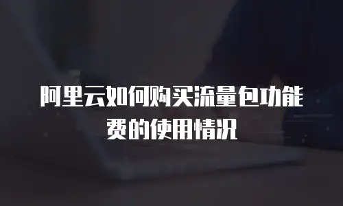 阿里云如何购买流量包功能费的使用情况