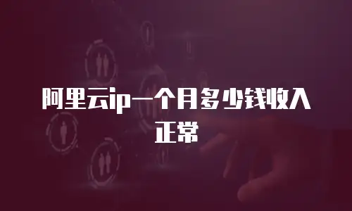 阿里云ip一个月多少钱收入正常