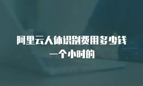 阿里云人体识别费用多少钱一个小时的