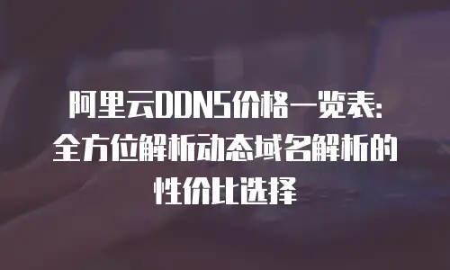 阿里云DDNS价格一览表：全方位解析动态域名解析的性价比选择