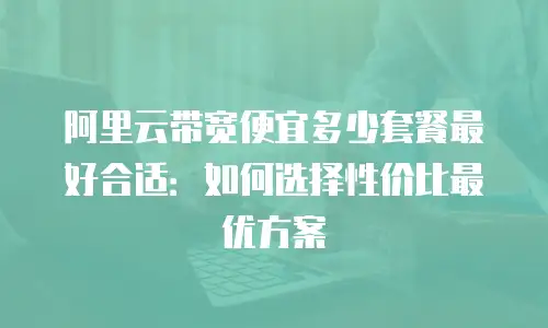 阿里云带宽便宜多少套餐最好合适：如何选择性价比最优方案