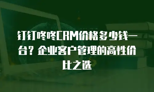 钉钉咚咚CRM价格多少钱一台？企业客户管理的高性价比之选