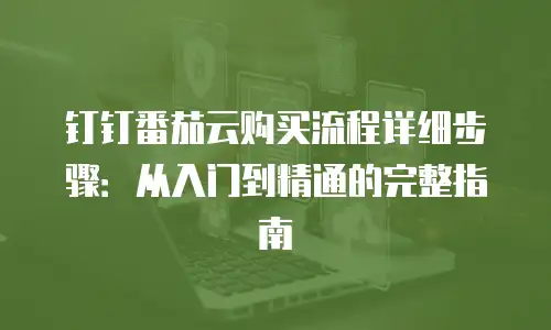 钉钉番茄云购买流程详细步骤：从入门到精通的完整指南