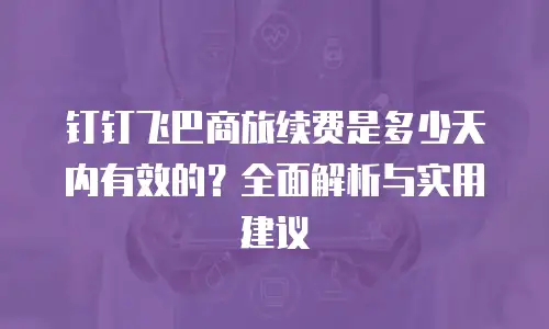 钉钉飞巴商旅续费是多少天内有效的？全面解析与实用建议