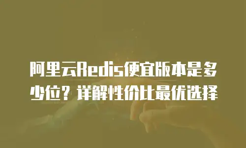 阿里云Redis便宜版本是多少位？详解性价比最优选择