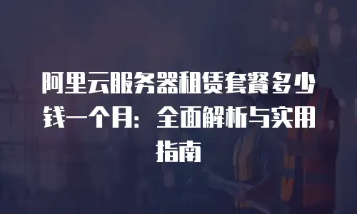 阿里云服务器租赁套餐多少钱一个月：全面解析与实用指南