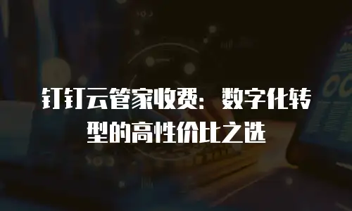 钉钉云管家收费：数字化转型的高性价比之选