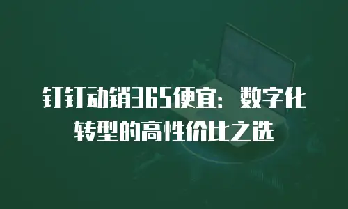 钉钉动销365便宜：数字化转型的高性价比之选