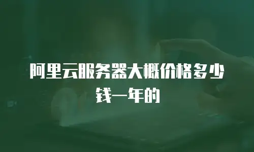 阿里云服务器大概价格多少钱一年的