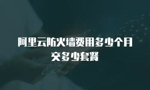 阿里云防火墙费用多少个月交多少套餐