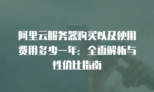 阿里云服务器购买以及使用费用多少一年：全面解析与性价比指南
