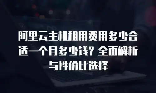 阿里云主机租用费用多少合适一个月多少钱？全面解析与性价比选择