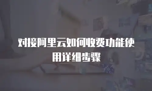 对接阿里云如何收费功能使用详细步骤