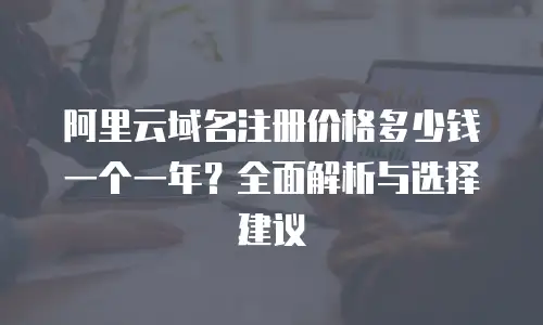 阿里云域名注册价格多少钱一个一年？全面解析与选择建议