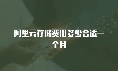 阿里云存储费用多少合适一个月