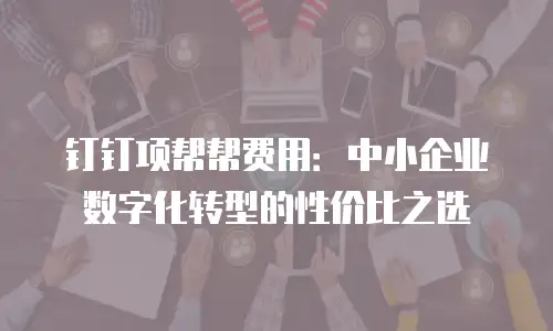 钉钉项帮帮费用：中小企业数字化转型的性价比之选