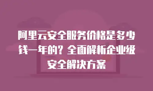 阿里云安全服务价格是多少钱一年的？全面解析企业级安全解决方案