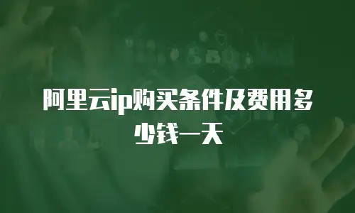 阿里云ip购买条件及费用多少钱一天