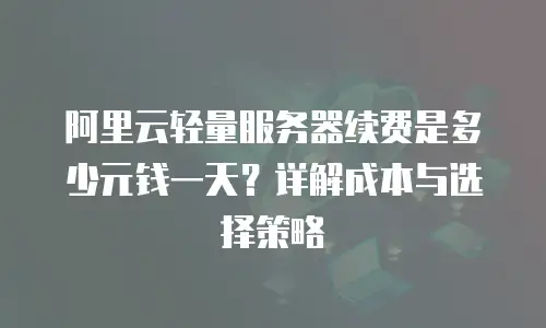 阿里云轻量服务器续费是多少元钱一天？详解成本与选择策略