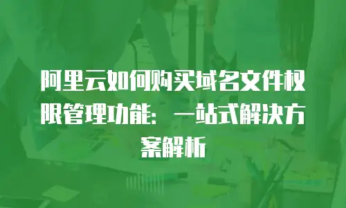 阿里云如何购买域名文件权限管理功能：一站式解决方案解析