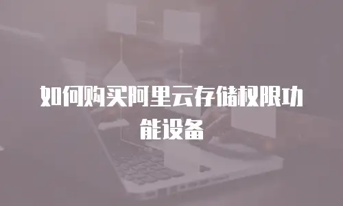 如何购买阿里云存储权限功能设备