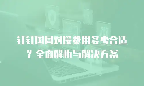 钉钉国网对接费用多少合适？全面解析与解决方案
