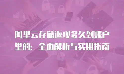 阿里云存储返现多久到账户里的：全面解析与实用指南