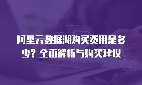阿里云数据湖购买费用是多少？全面解析与购买建议