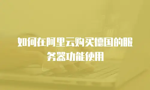 如何在阿里云购买德国的服务器功能使用
