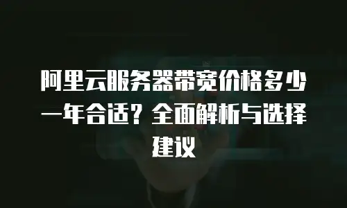 阿里云服务器带宽价格多少一年合适？全面解析与选择建议