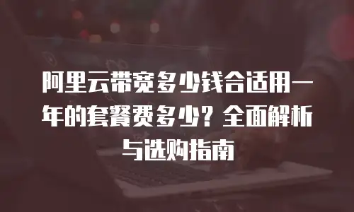 阿里云带宽多少钱合适用一年的套餐费多少？全面解析与选购指南