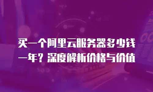 买一个阿里云服务器多少钱一年？深度解析价格与价值