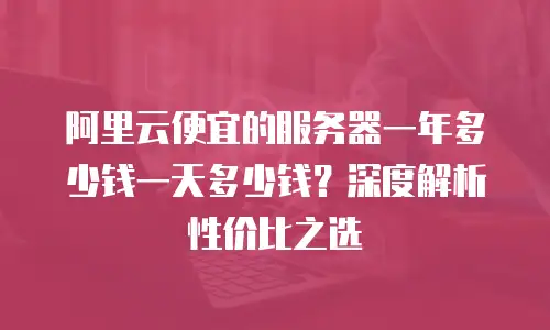 阿里云便宜的服务器一年多少钱一天多少钱？深度解析性价比之选