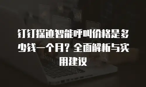 钉钉探迹智能呼叫价格是多少钱一个月？全面解析与实用建议