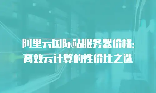 阿里云国际站服务器价格：高效云计算的性价比之选