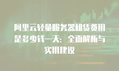 阿里云轻量服务器租赁费用是多少钱一天：全面解析与实用建议