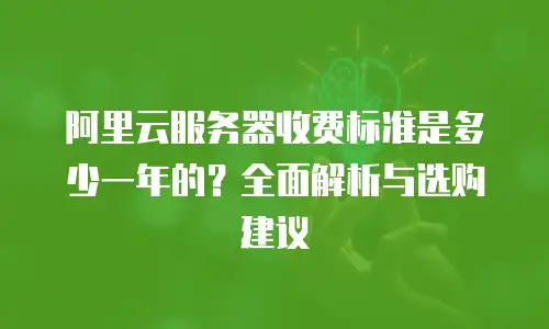阿里云服务器收费标准是多少一年的？全面解析与选购建议