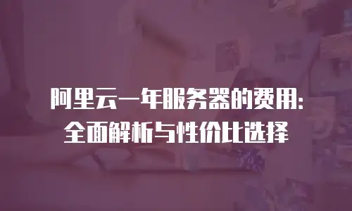 阿里云一年服务器的费用：全面解析与性价比选择