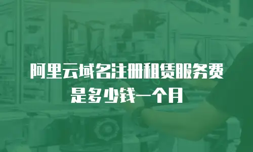 阿里云域名注册租赁服务费是多少钱一个月