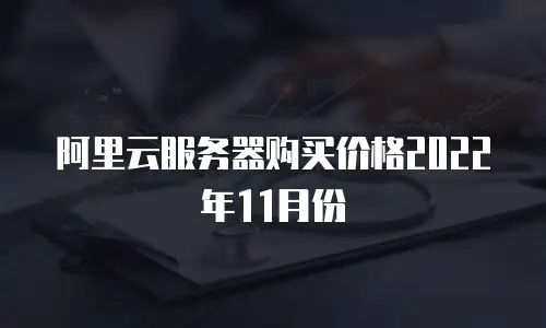 阿里云服务器购买价格2022年11月份