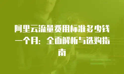 阿里云流量费用标准多少钱一个月：全面解析与选购指南